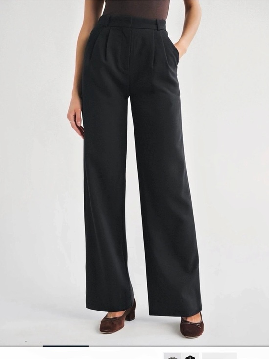 Abercrombie & Fitch Pants - Abercrombie & Fitch Sloane Tailored Wide Leg Pant Black Waist 27/4S